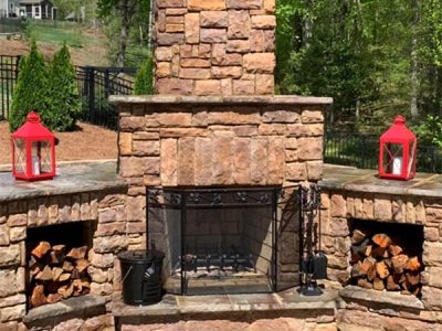 Brick Outdoor Fire Place