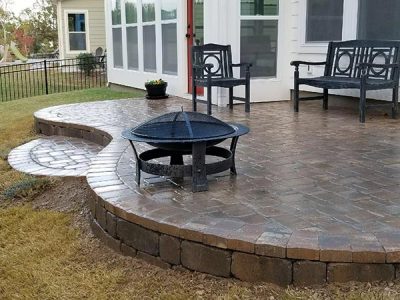 Patio Outdoor Fire Pit Installation