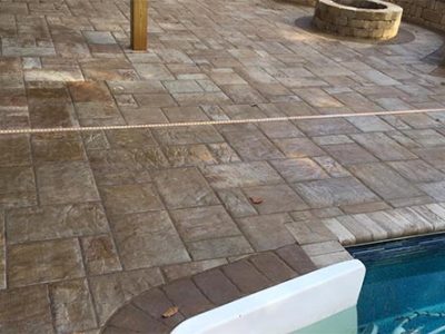 Patterned Pool Deck Construction