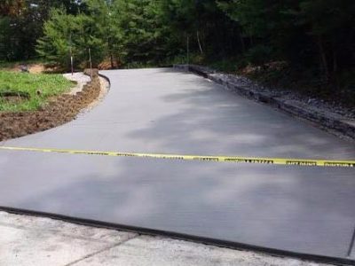 Poured Concrete Driveway Construction