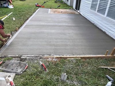 Poured Concrete Residential Driveway